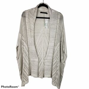 Ark & Co. for Stitch Fix Raine Heathered Cream Open Cardigan XS NWT
